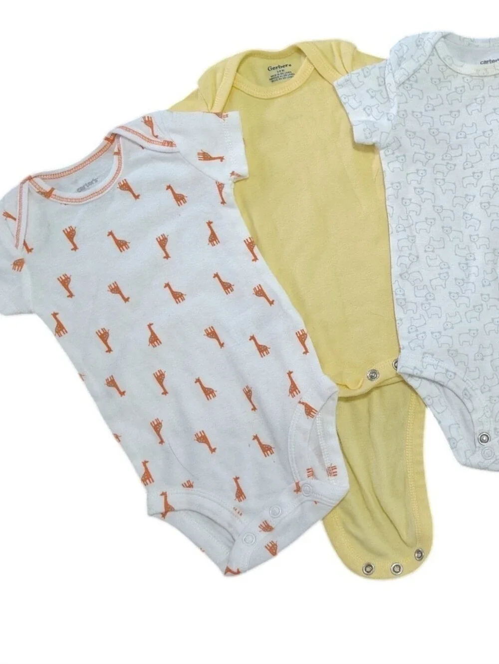 Carter's Gerber Child of Mine Small Wonders Baby Boy Bodysuit Lot 5pc 0-6M
